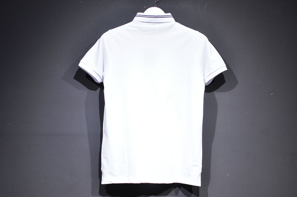 Küçük resim: Beyaz Polo Yaka Günlük T-Shirt