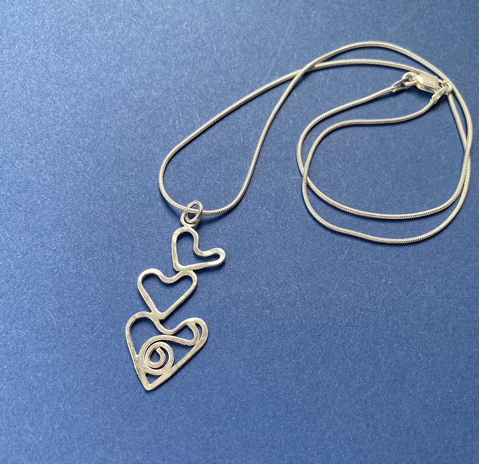 Thumbnail: Petite Sterling Silver Heart Pendant with Celtic Swirl