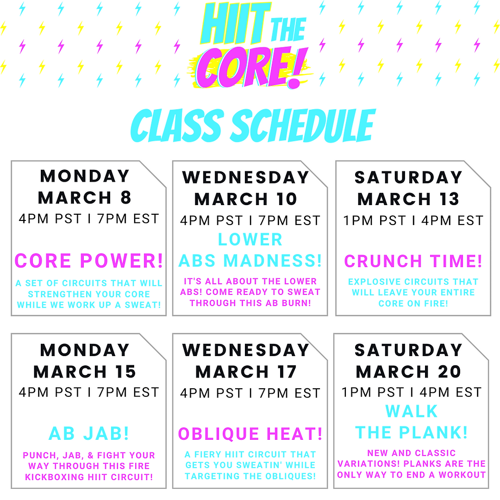 Thumbnail: HIIT the Core - A La Carte Class Registration