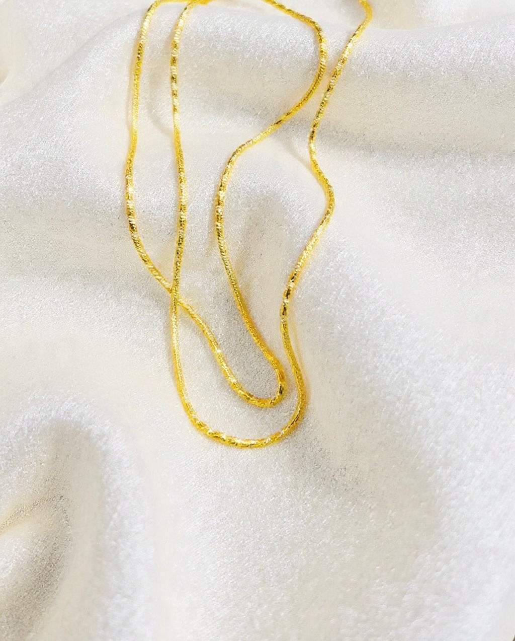 Filled Twisted 24k Gold Plated Chain