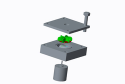 Exploded view of the water pump