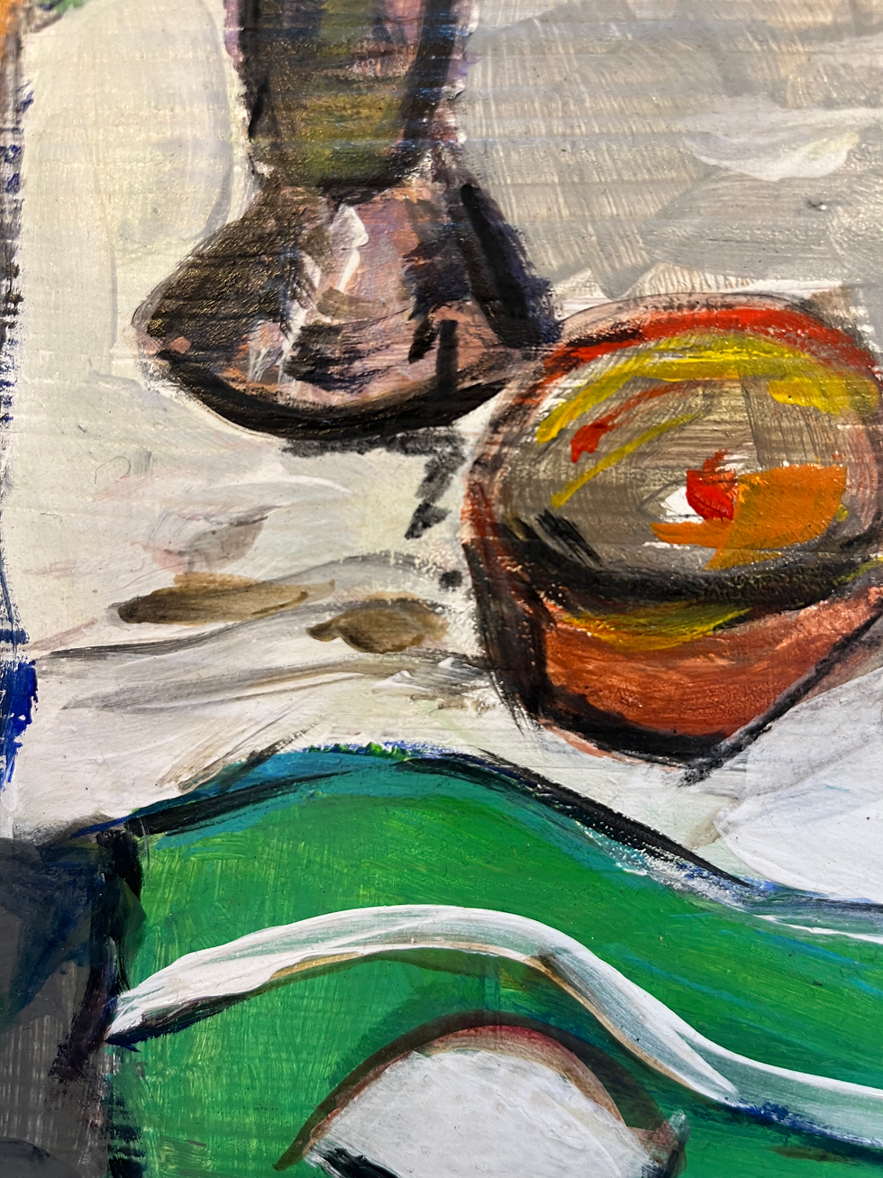 Thumbnail: Still life with flowers and a candle