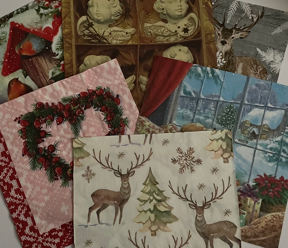 Thumbnail: Christmas themed decorative paper napkins