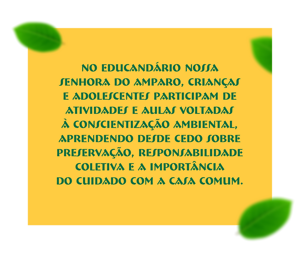 Cuidar do Meio Ambiente é cuidar das pessoas