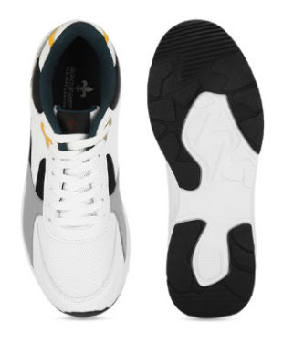 Thumbnail: Men White & Grey Walking Shoes