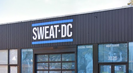 Front entrance of Sweat DC on Georgia Ave NW, home to Movement Evolution’s Petworth clinic.