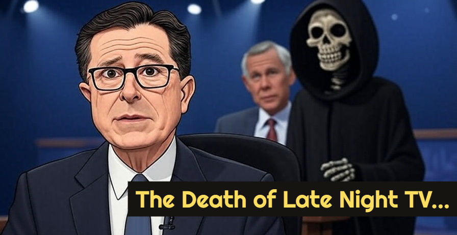 Late-night TV bids farewell as iconic hosts face their television mortality.