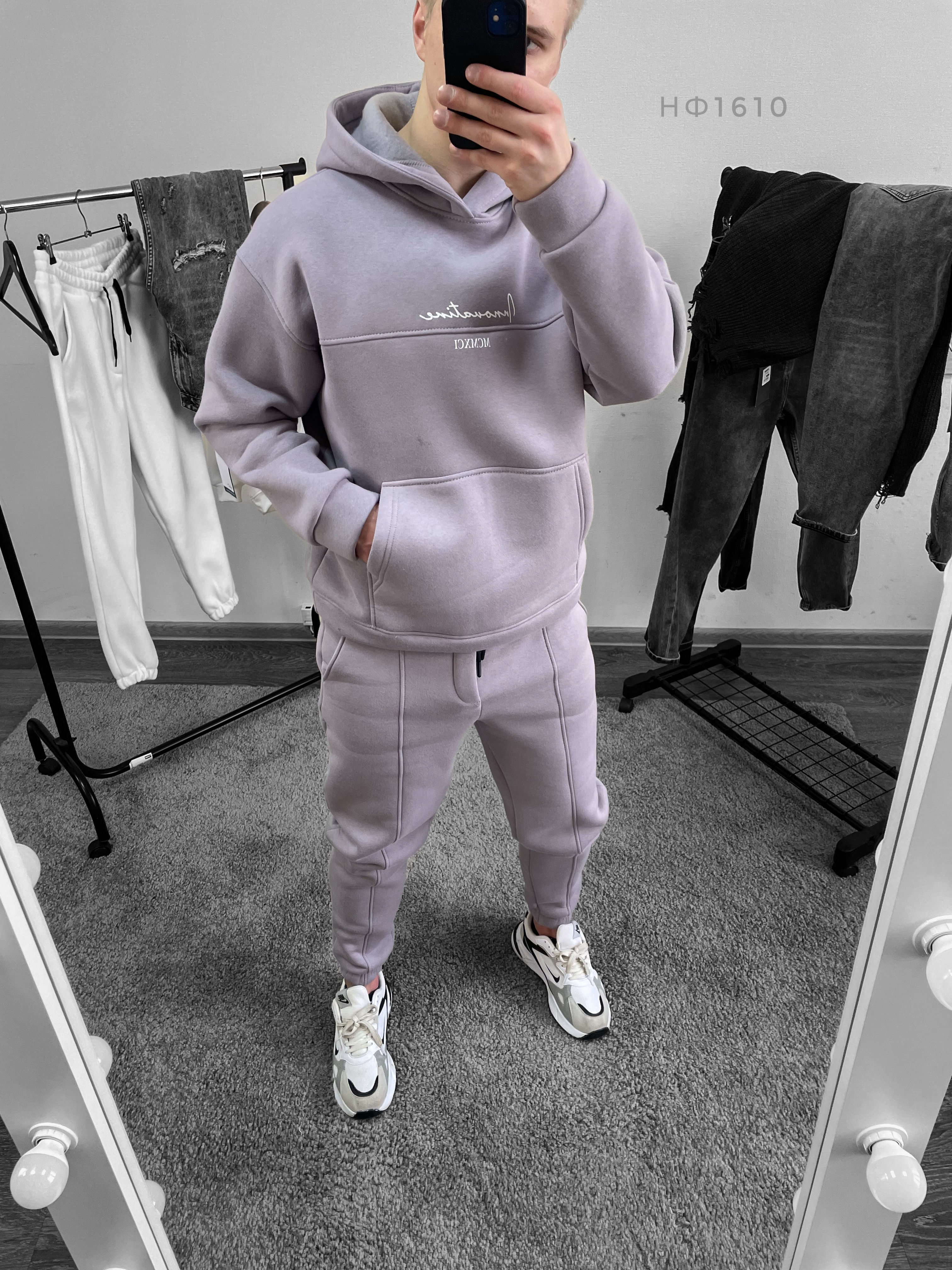 Костюм Худи Штаны Зима - Серый НФ1610