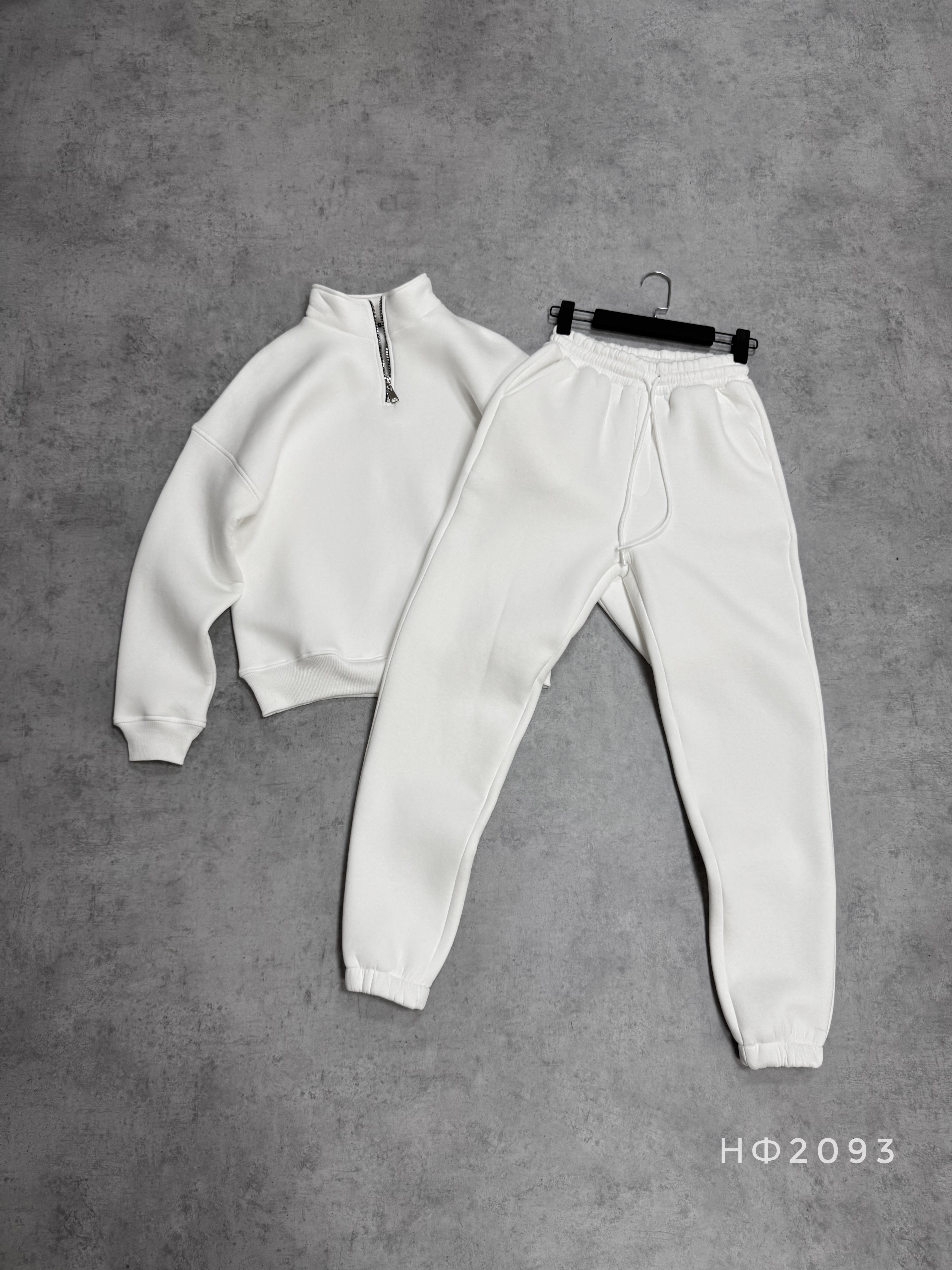 Теплий Костюм на замочку - Білий НФ2093