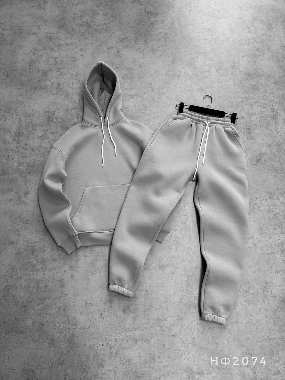 Прев'ю: Костюм Худі Штани Зима - Сірий НФ2074