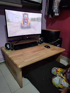 Solid Wood Fixed Height Desk | Made in SG | My-Desk.Co