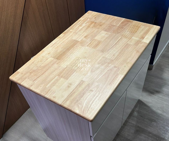 Custom 2cm Thick Hevea Wood Tabletop