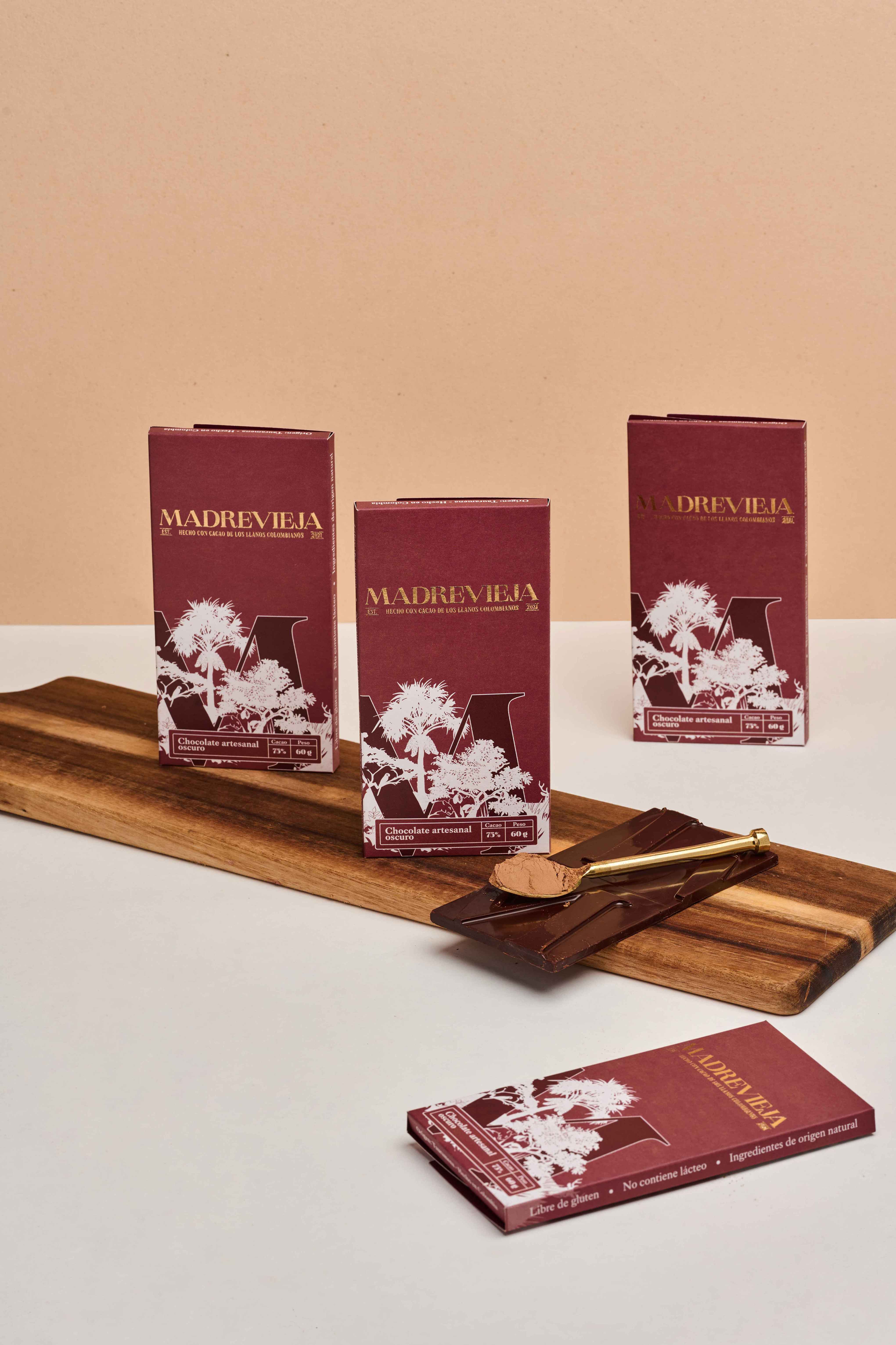 Chocolate artesanal oscuro al 75% de cacao - Origen único