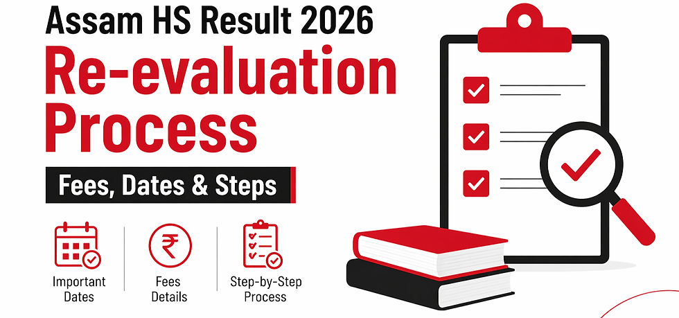 Assam HS Result 2026 Re-evaluation Process