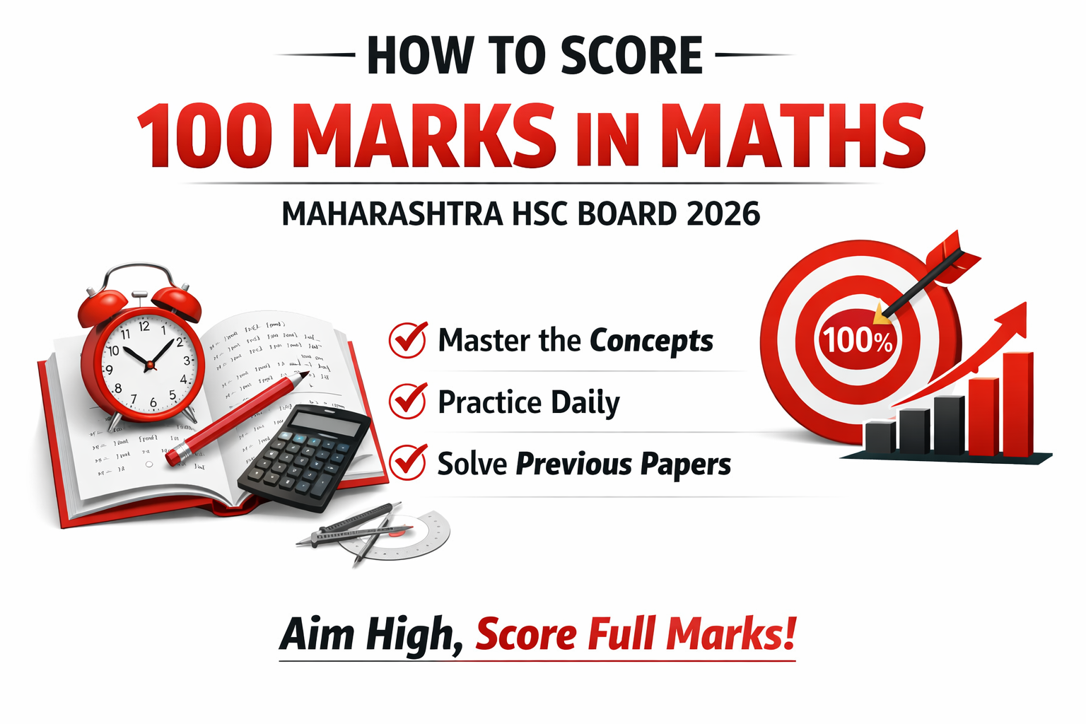 How to Score 100 Marks in Maths Maharashtra HSC Board 2026