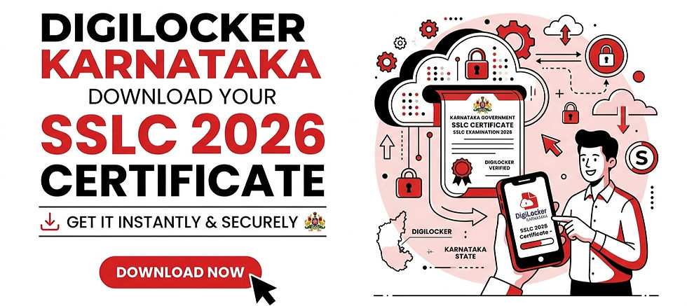Download SSLC 2026 Certificate from DigiLocker Karnataka