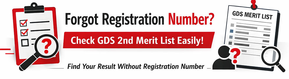 How to Check GDS 2nd Merit List Without Registration Number