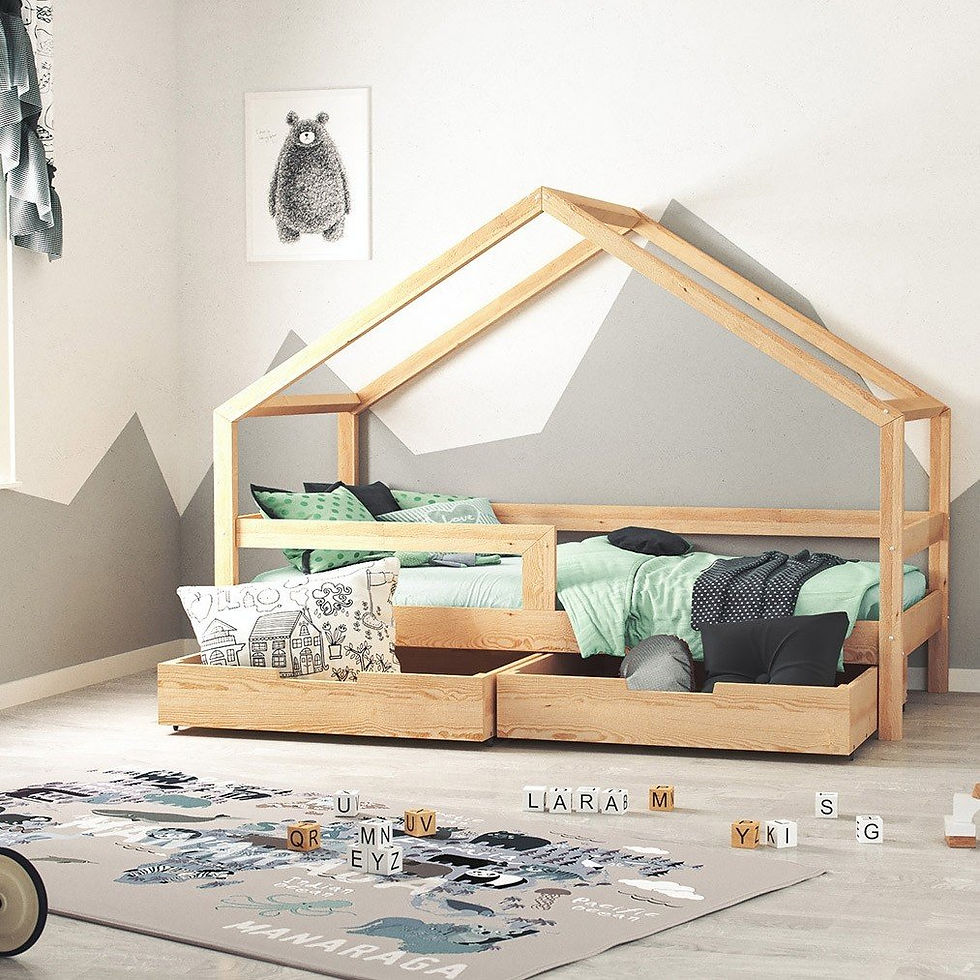 Thumbnail: Bed Julia with 1 drawer