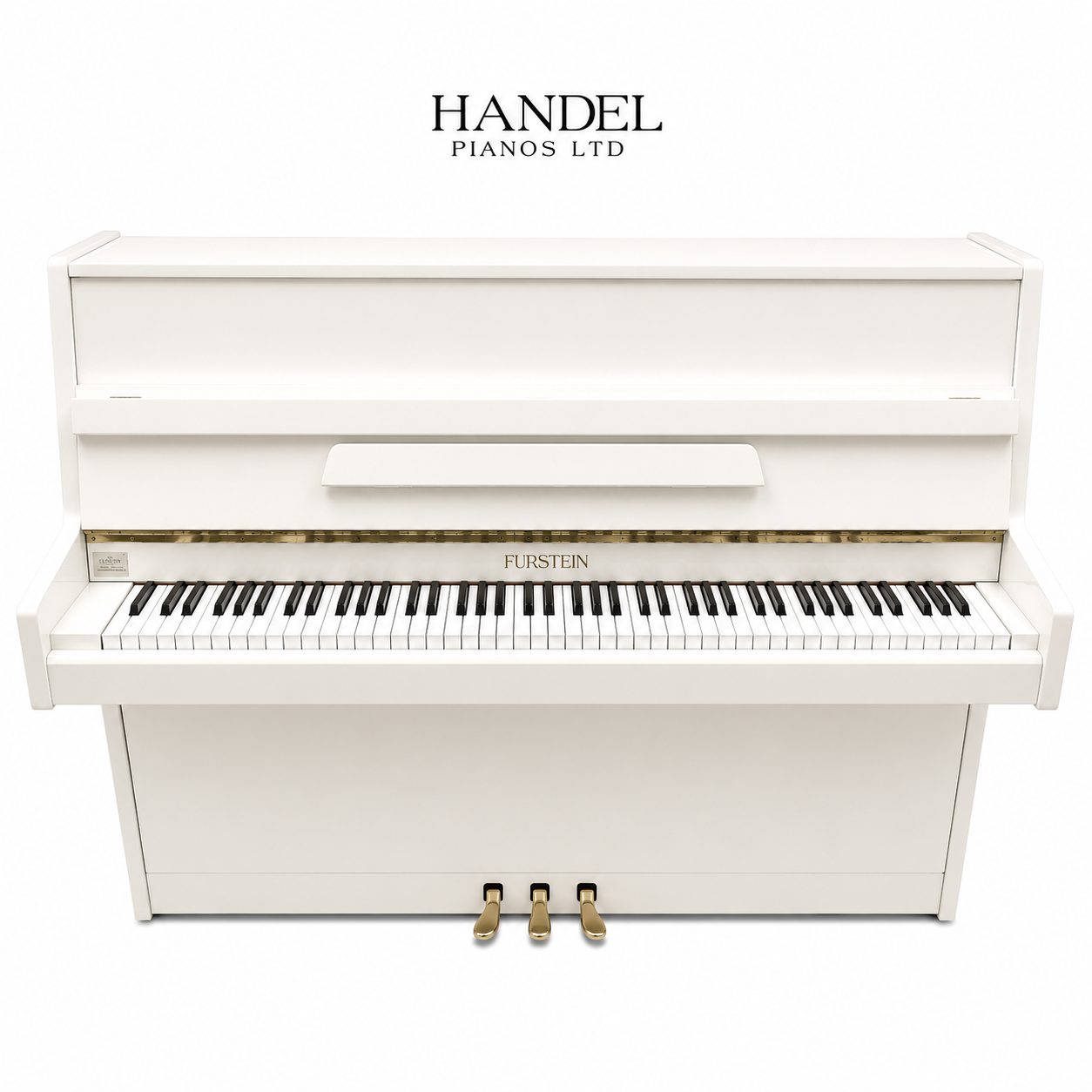 Furstein TP 105 Upright Piano in white/cream polyester case