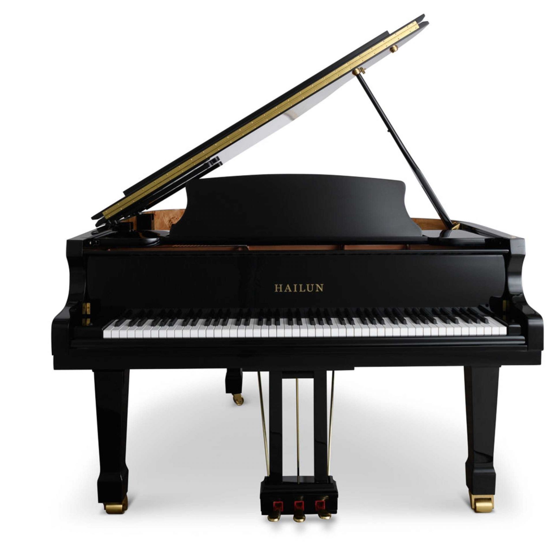 Hailun HG 151 Baby Grand Piano in a polished black case