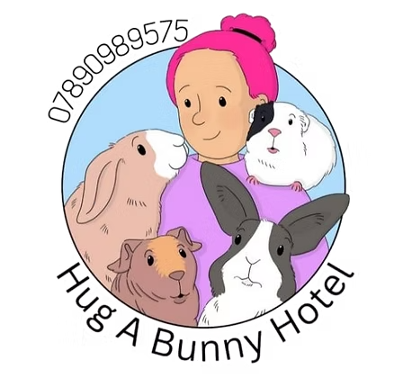 Hug a Bunny Hotel Logo Luxury Rabbit and Guinea Pig Holiday Boarding Hug a Bunny Hotel Logo Luxury Rabbit and Guinea Pig Holiday Boarding Camberley
