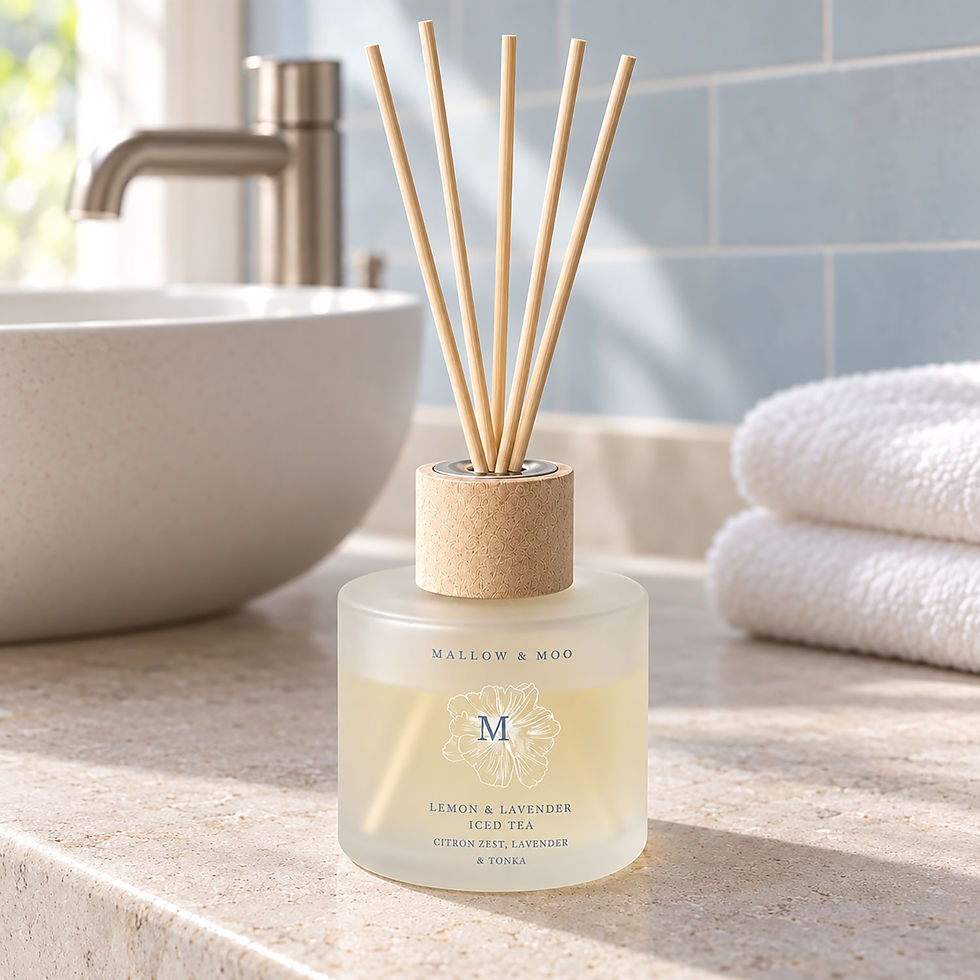 Mallow & Moo Lemon & Lavender Iced Tea fragrance diffuser with lemon, lime, lavender and tonka notes