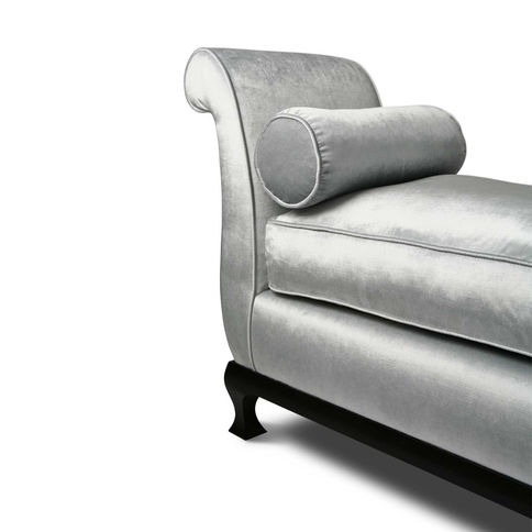 Signature Bench - This elegant bench is upholstered in velvet with piping on all seams.