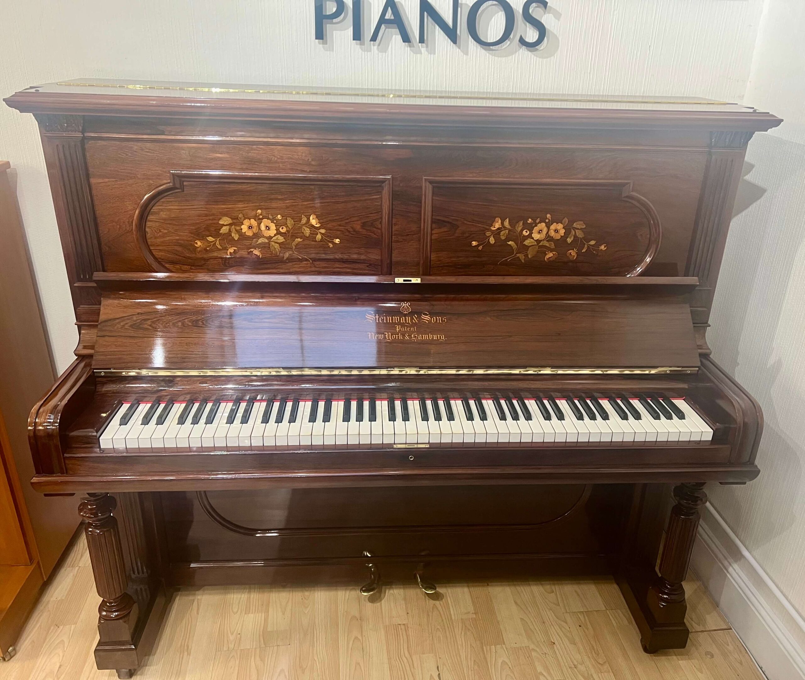 Steinway & Sons Model R Upright Piano in rosewood