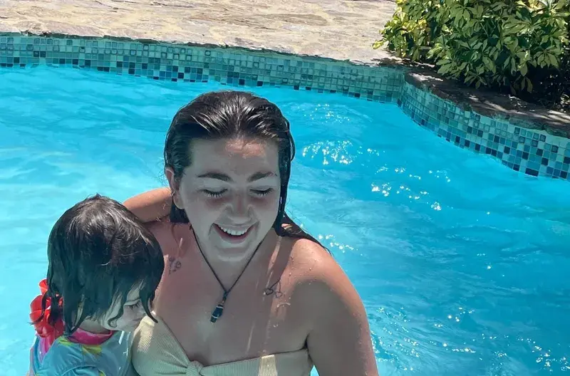 LouLou teaching the Hive students to swim