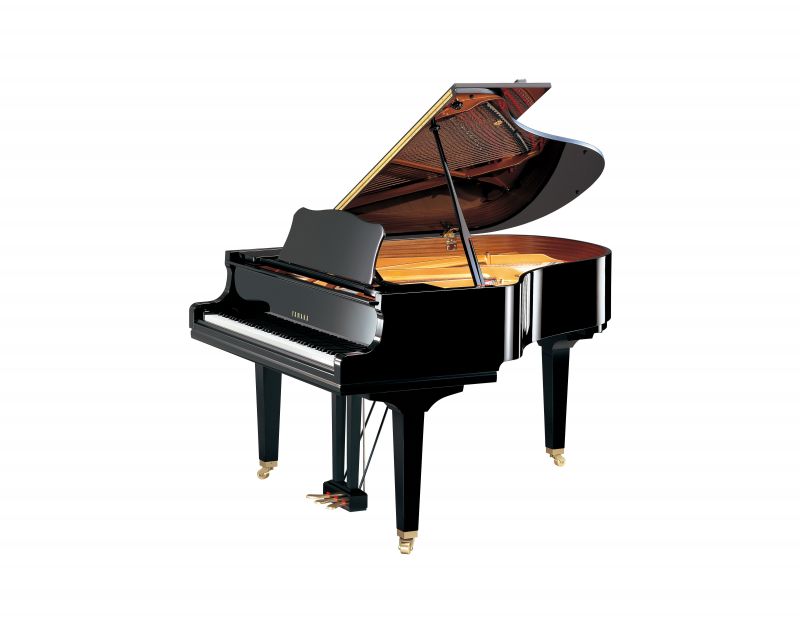 Yamaha GC2 Baby Grand Piano in a polished black case