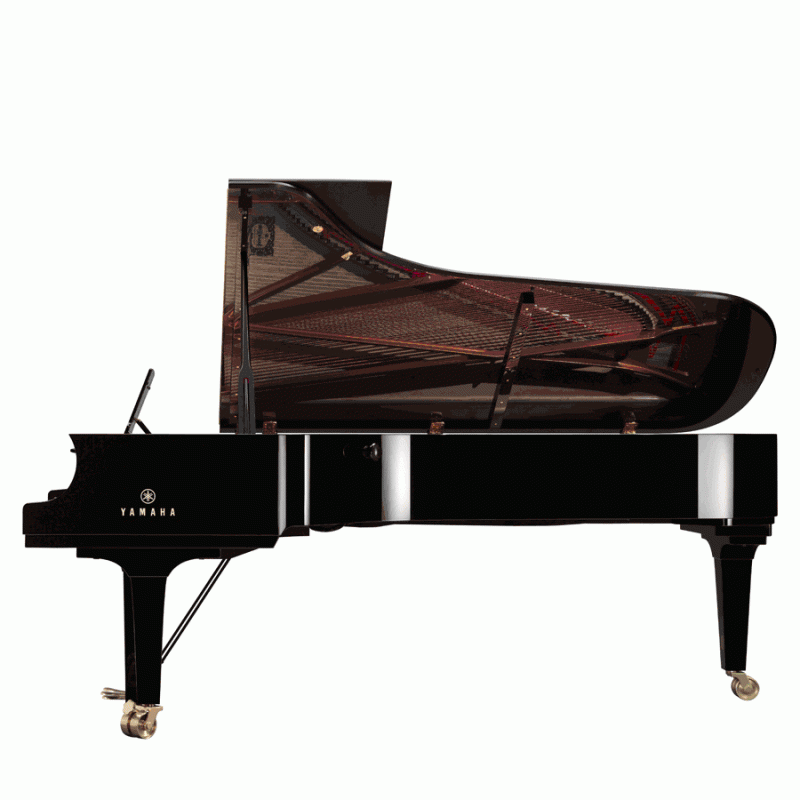 Yamaha CFX Concert Grand Piano in a polished black case