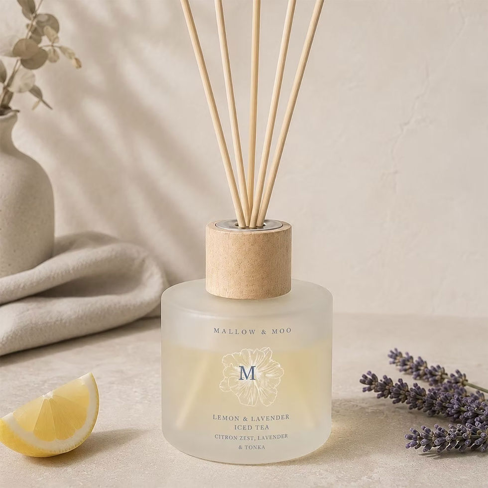 Mallow & Moo Lemon & Lavender Iced Tea fragrance diffuser with lemon, lime, lavender and tonka notes