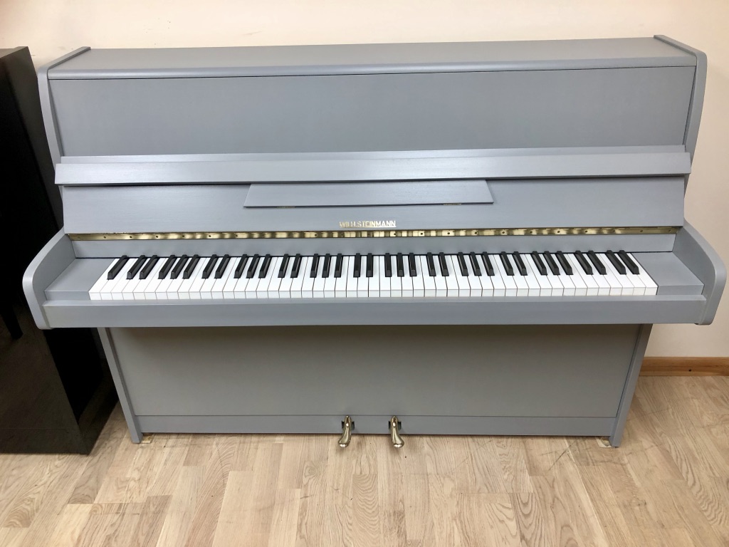 Wilh Steinmann piano in gun metal grey