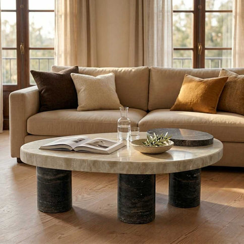 Coffee Table Travertine Marble