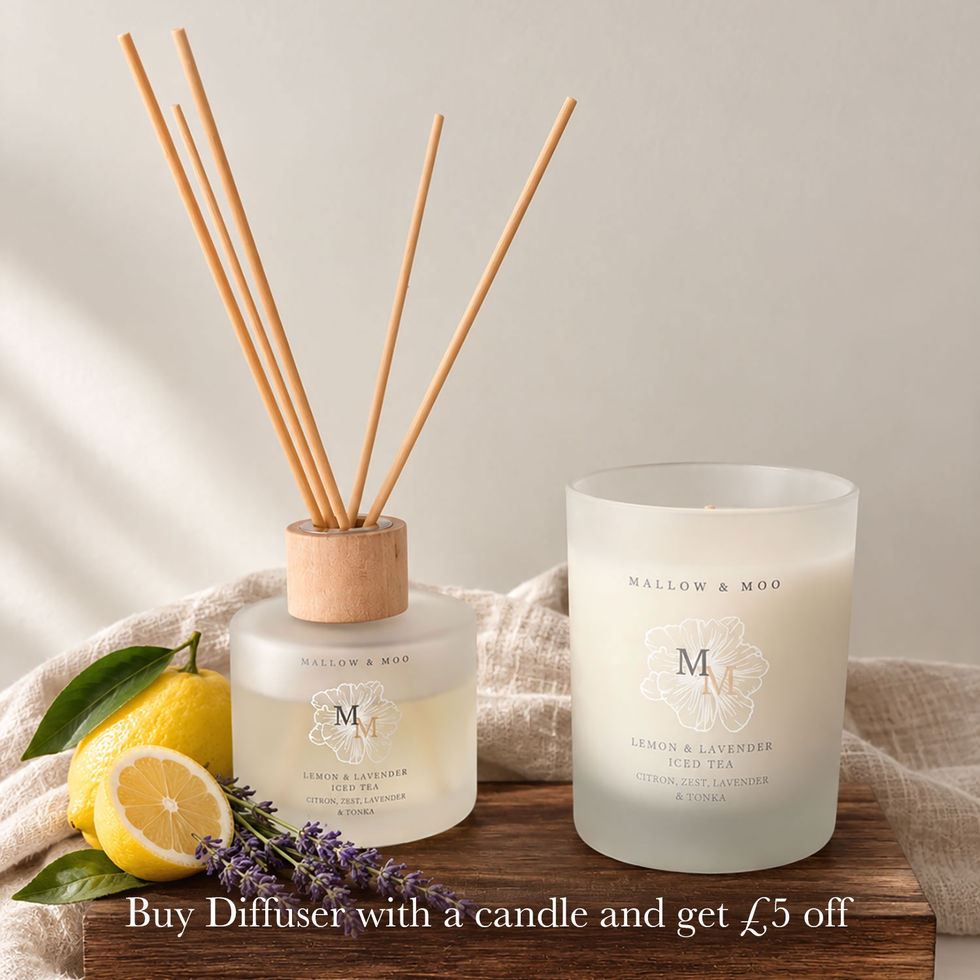 Mallow & Moo Milkmaids Biscotti fragrance diffuser with buttermilk, cocoa and spiced caramel biscuit notes