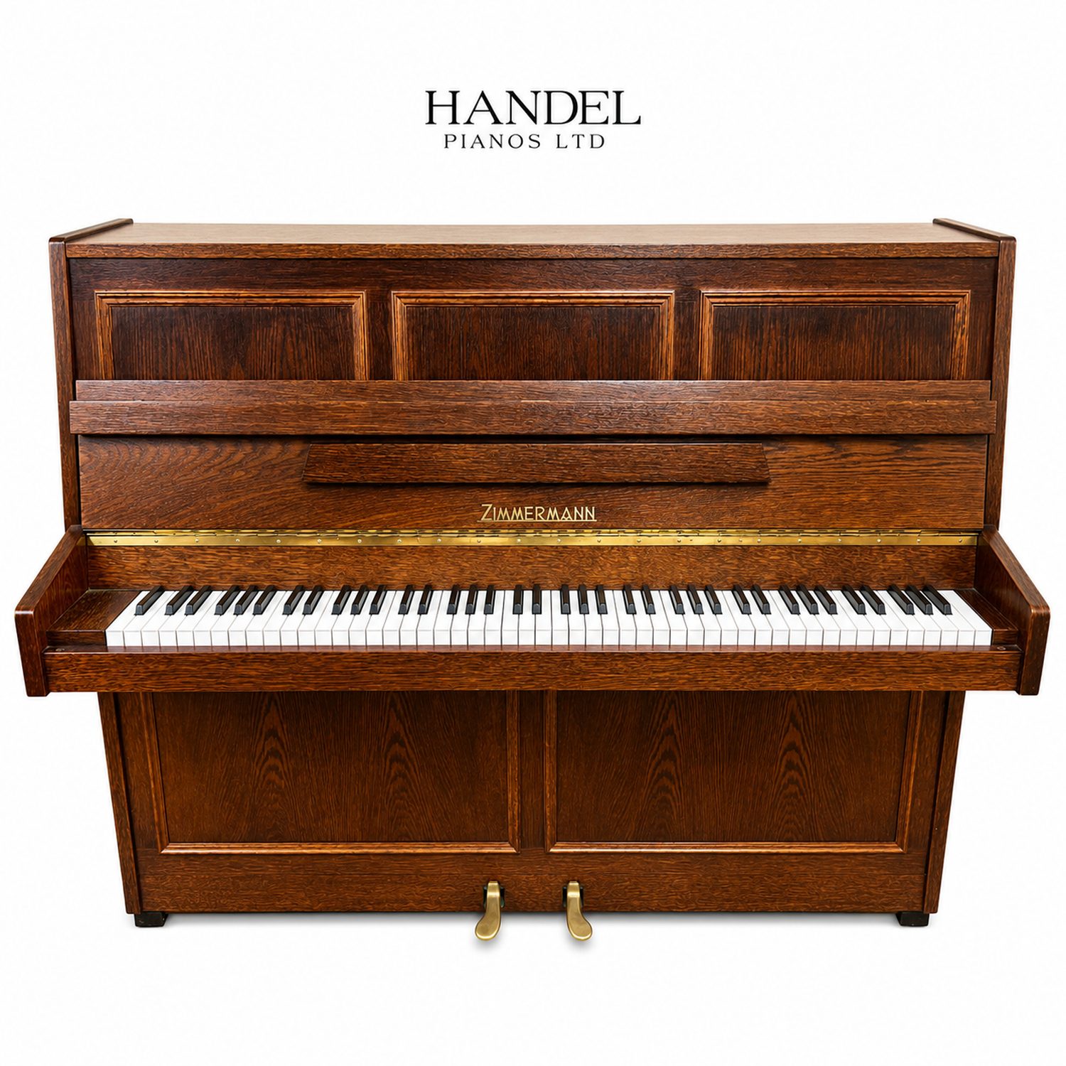 Zimmermann 109 Oak Upright Piano
