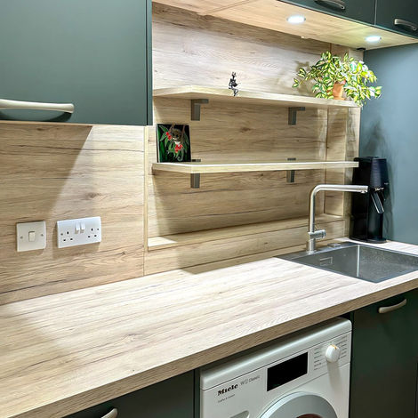 Compact Matt Utility Room with Wood Finish by MAS Collection, image 3