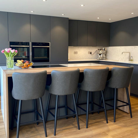 Modern Handleless Dark Grey Kitchen by MAS Collection, image 6