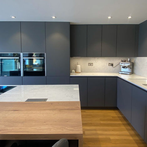 Modern Handleless Dark Grey Kitchen by MAS Collection, image 3