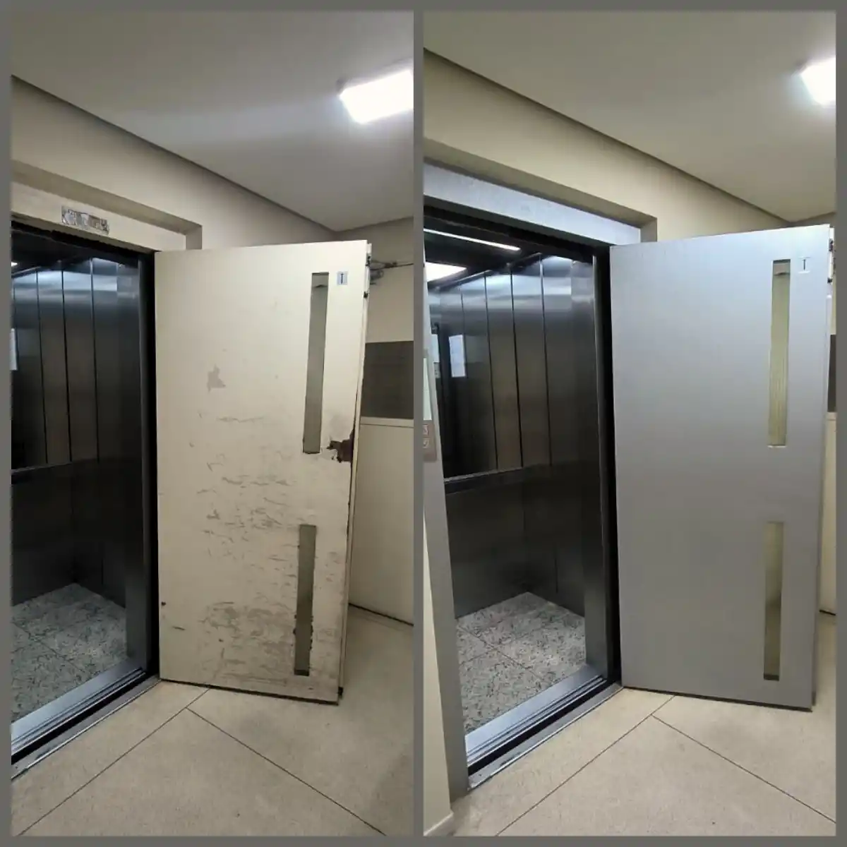porta elevador adesivada