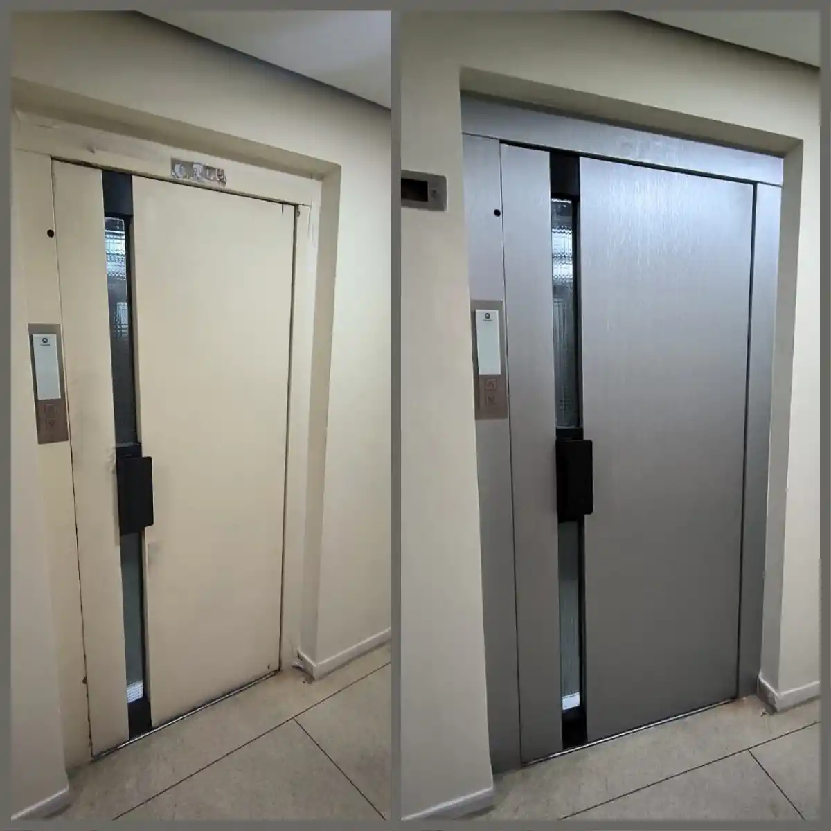 envelopamento porta elevador