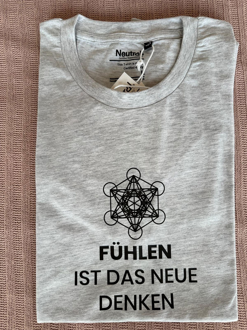 Thumbnail: Roll-up-sleeve T-Shirt Herren: FÜHLEN IST DAS NEUE DENKEN