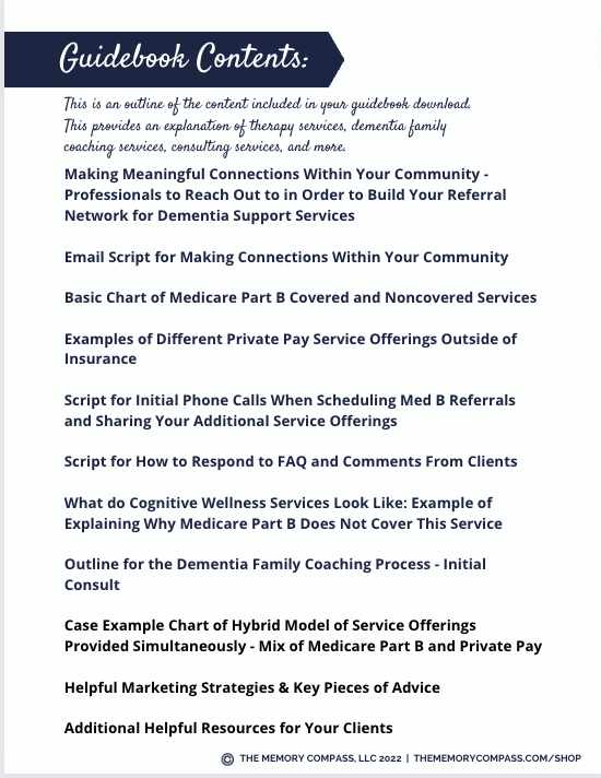 Thumbnail: Dementia Support Services Guide for SLPs - Guidebook and Customizable Templates