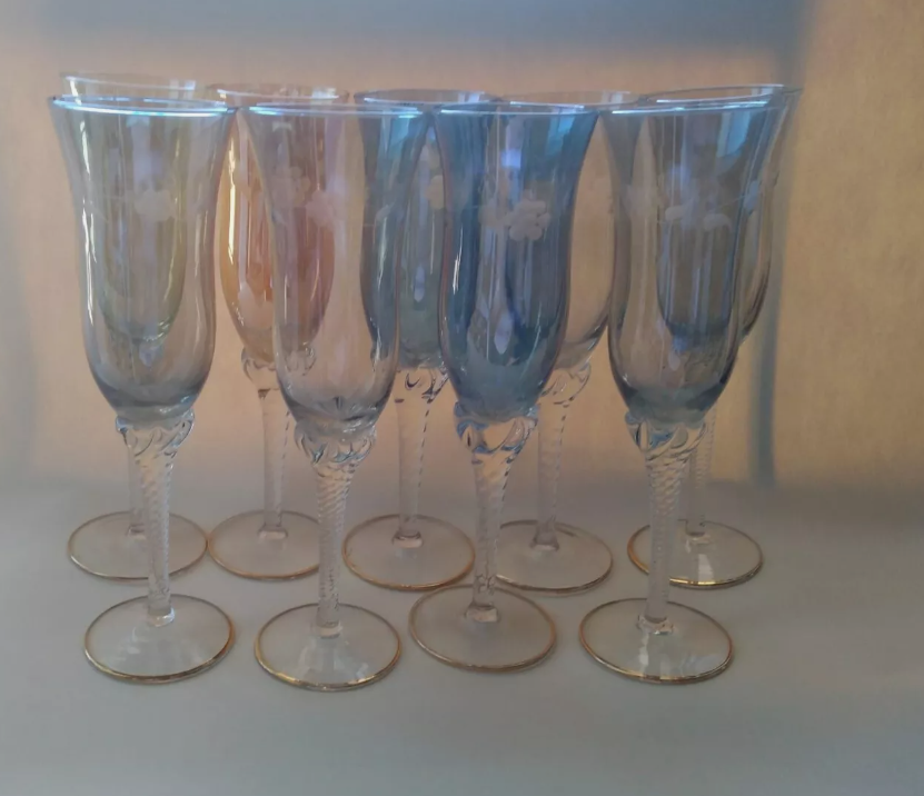 9 BICCHIERI DA VINO/CHAMPAGNE VINTAGE