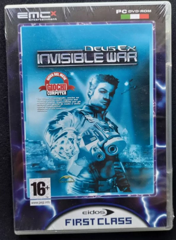 Copertina gioco Deus Ex Invisible War, valutazione 16+
