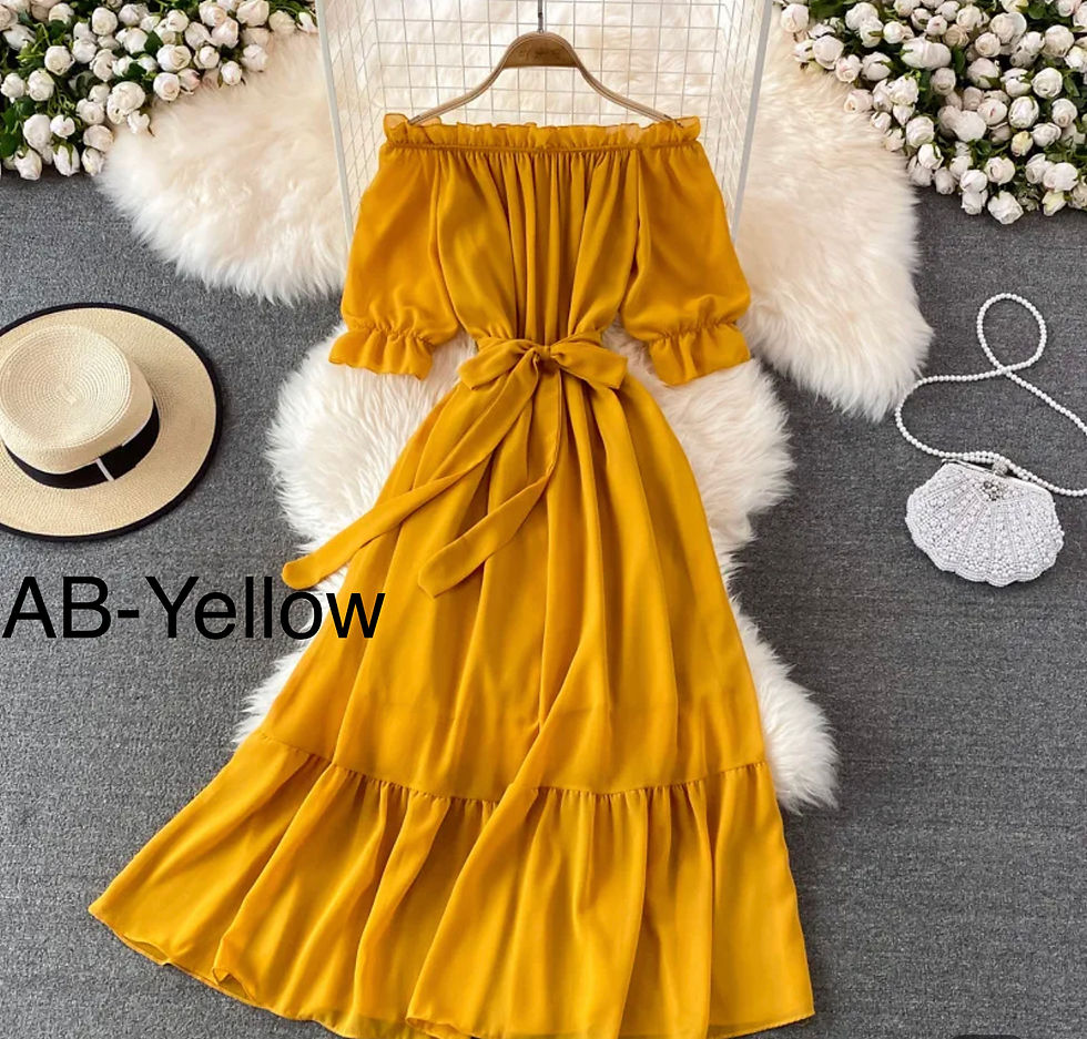 Thumbnail: Summer Free Size Lady Boho Off shoulder dress