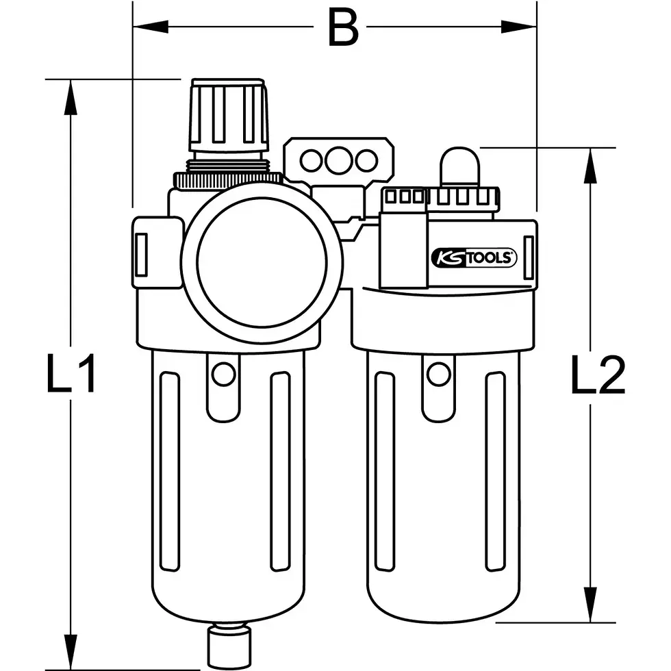 Miniaturbild: KS-Tools Druckluft-Wartungseinheit, 0,5-12bar