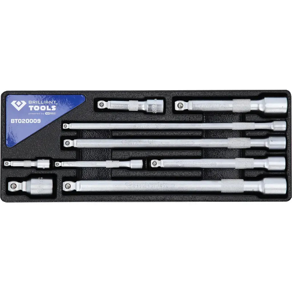 Brilliant-Tools 9-tlg 1/4" 3/8" 1/2" Kippverlängerungs-Satz