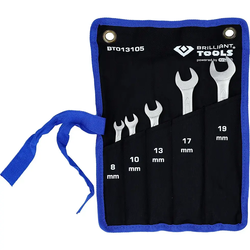 Brilliant-Tools 5-tlg 8 - 19 mm Ratschenringschlüssel-Satz