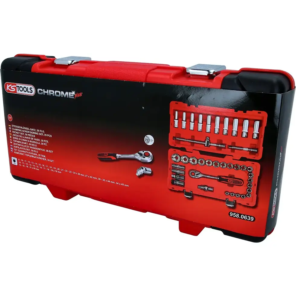 Miniaturbild: KS-Tools 39-tlg, 1/2" Steckschlüssel-Satz CHROMEplus